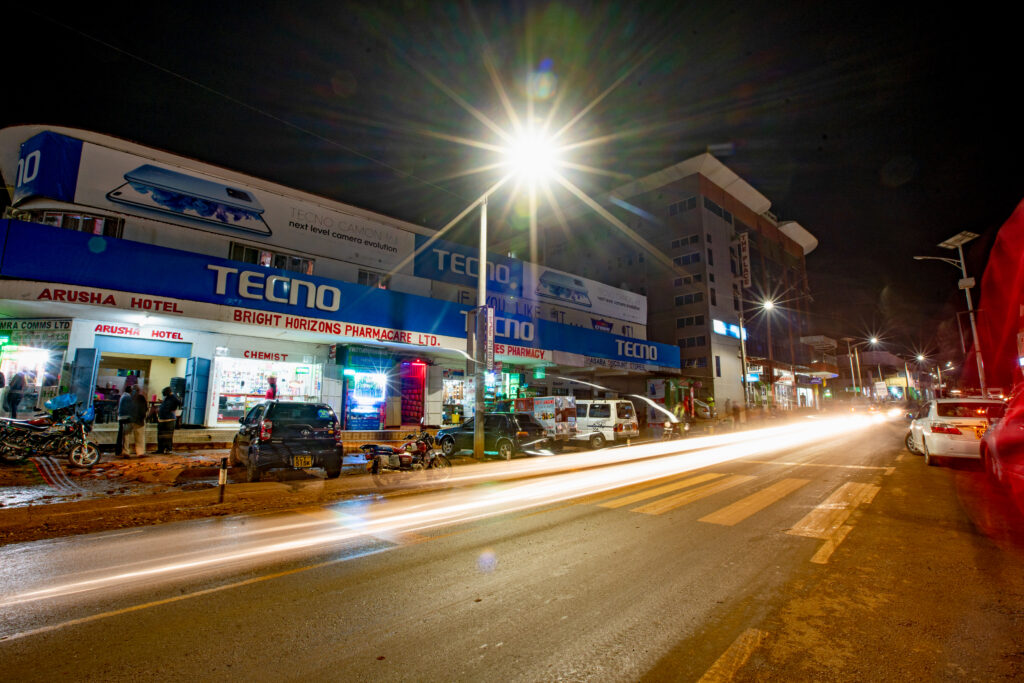 Kisii town night scape.